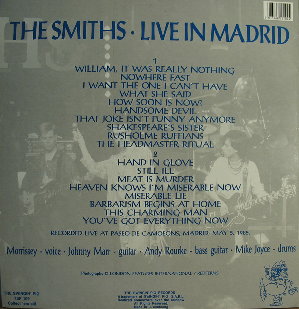 Album herunterladen The Smiths - Live In Madrid