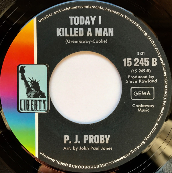 télécharger l'album PJ Proby - Hanging From Your Loving Tree Today I Killed A Man