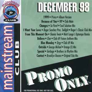 Promo Only Mainstream Club: December 98 (1998, CD) - Discogs