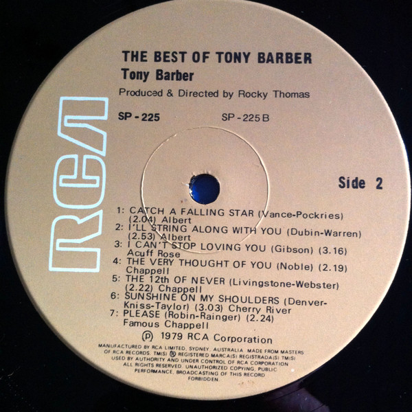Album herunterladen Tony Barber - The Best Of Tony Barber