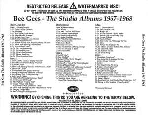 Bee Gees – The Studio Albums 1967-1968 (2006, CDr) - Discogs