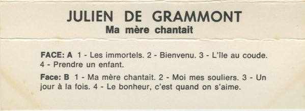 ladda ner album Julien de Grammont - Ma Mere Chantait