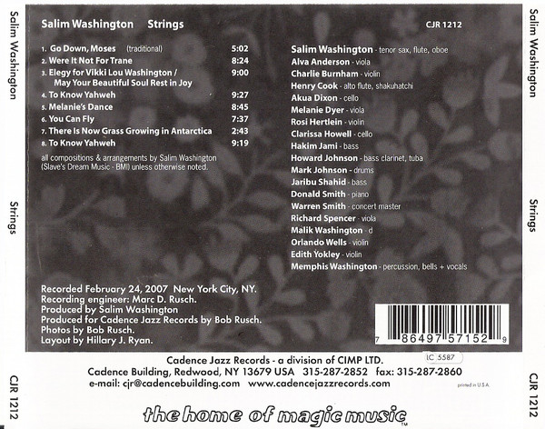 baixar álbum Salim Washington - Strings