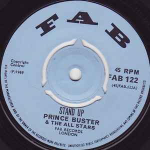 Prince Buster & The All Stars* - Stand Up / Happy Reggie