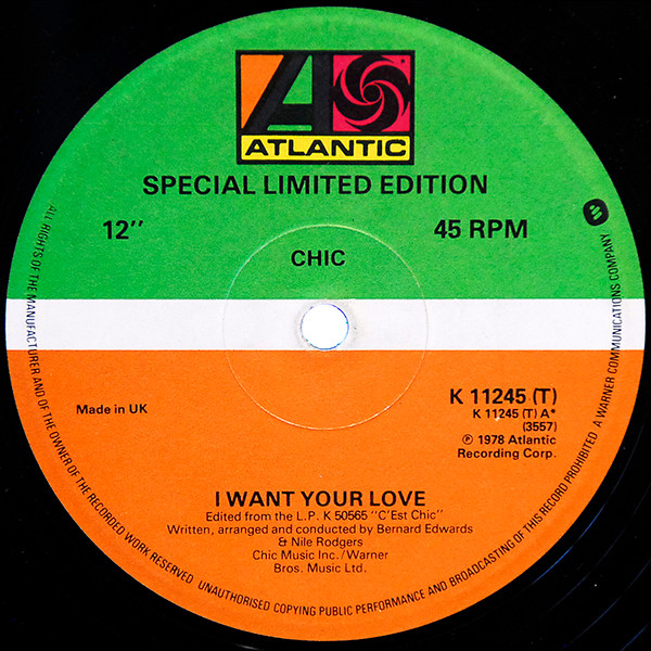 Chic – I Want Your Love (1978, Vinyl) - Discogs