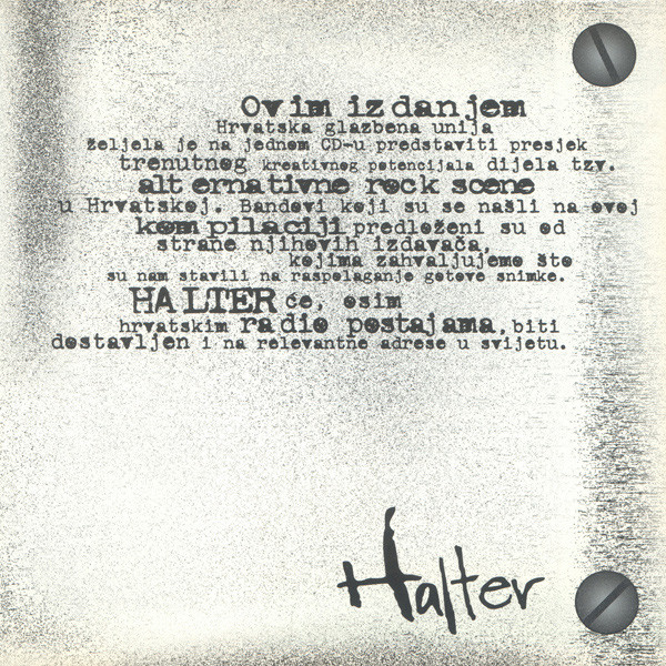 télécharger l'album Various - Halter Croatian Alternative Rock Scene
