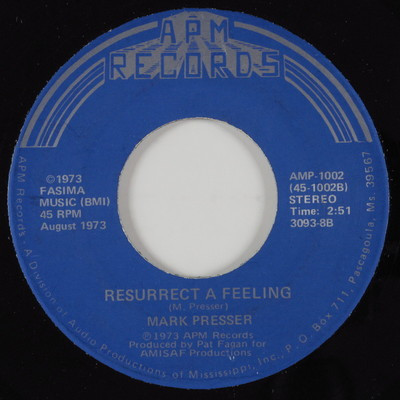 Mark Presser Resurrect A Feeling 1973 Vinyl Discogs