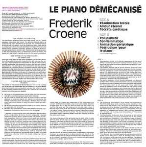 Frederik Croene - Le Piano Démécanisé album cover