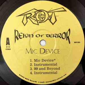 Reign Of Terror – Mic Device (1999, Vinyl) - Discogs