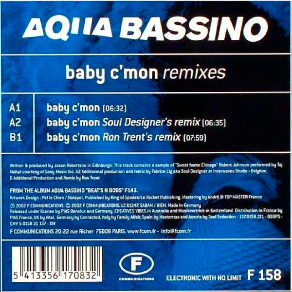télécharger l'album Aqua Bassino - Baby Cmon Remixes