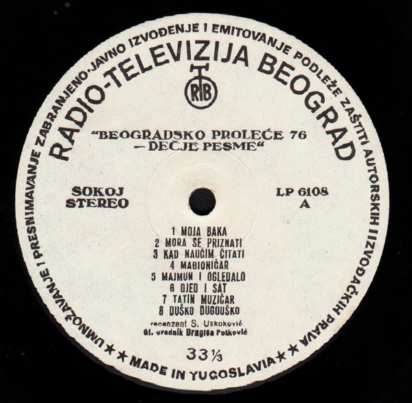 baixar álbum Various - Beogradsko Proleće 76 Dečje Pesme