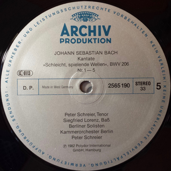 lataa albumi Johann Sebastian Bach, Berliner Solisten, Kammerorchester Berlin, Peter Schreier - Die Weltlichen Kantaten Volume 1