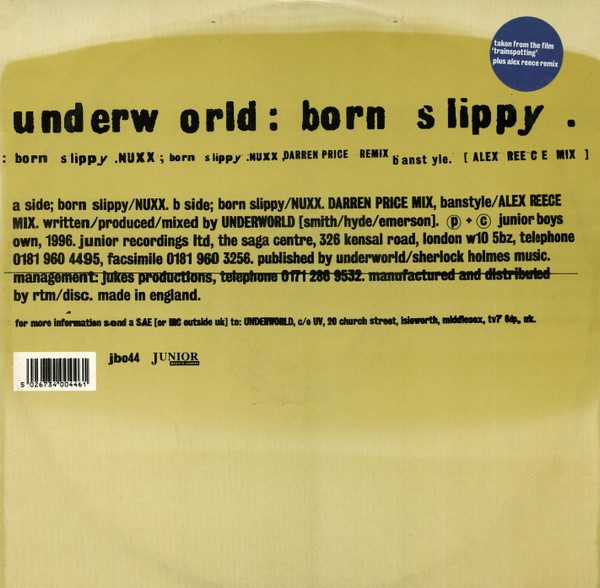 Underworld – Born Slippy (1996, Vinyl) - Discogs