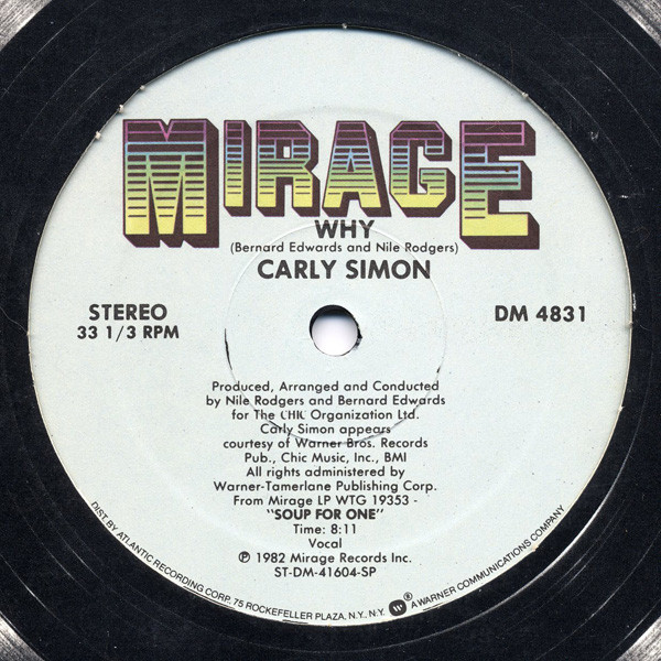 Carly Simon – Why (1982, Vinyl) - Discogs