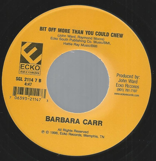 télécharger l'album Barbara Carr - Bone Me Like You Own Me Bit Off More Than You Could Chew