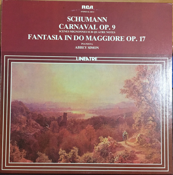 last ned album Schumann, Abbey Simon - Carnaval Op 9 Scènes Mignonnes Sur Quatre Notes Fantasia In Do Maggiore Op 17
