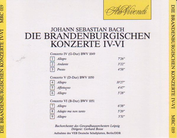 ladda ner album Bach Gewandhausorchester Leipzig - Die Brandenburgischen Konzerte IV VI