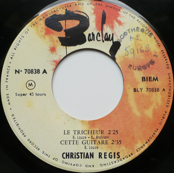 lataa albumi Christian Regis - Le Tricheur