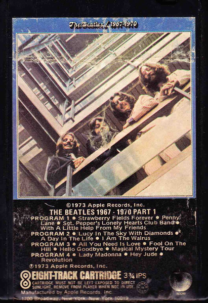 The Beatles – 1967-1970 (1973, 8-Track Cartridge) - Discogs