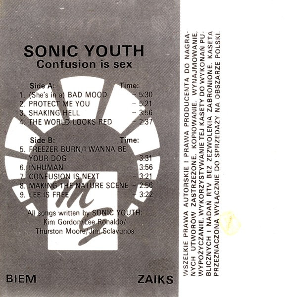 Sonic Youth - Confusion Is Sex | Releases | Discogs