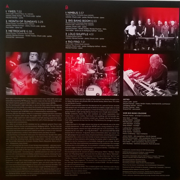 Album herunterladen Metro Chuck Loeb, Wolfgang Haffner, Mitchel Forman, WDR Big Band Cologne Arr & Cond By Michael Abene - Big Band Boom