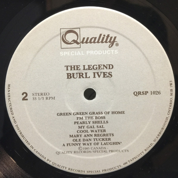 Burl Ives - The Legend | Quality Special Products (QRSP 1026) - 4