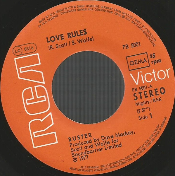 Album herunterladen Buster - Love Rules