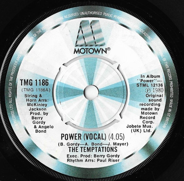 THE TEMPTATIONS Power / Power instrumental original 45