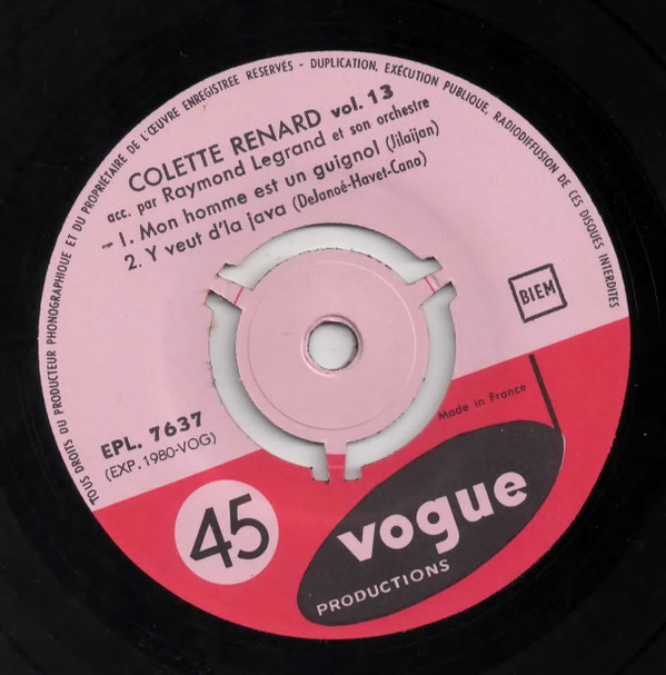 télécharger l'album Colette Renard Accompagnée Par Raymond Legrand Et Son Orchestre - Mon Homme Est Un Guignol Vol 13