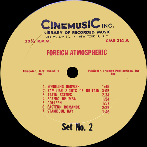 descargar álbum Jack Shaindlin - Foreign Atmospheric
