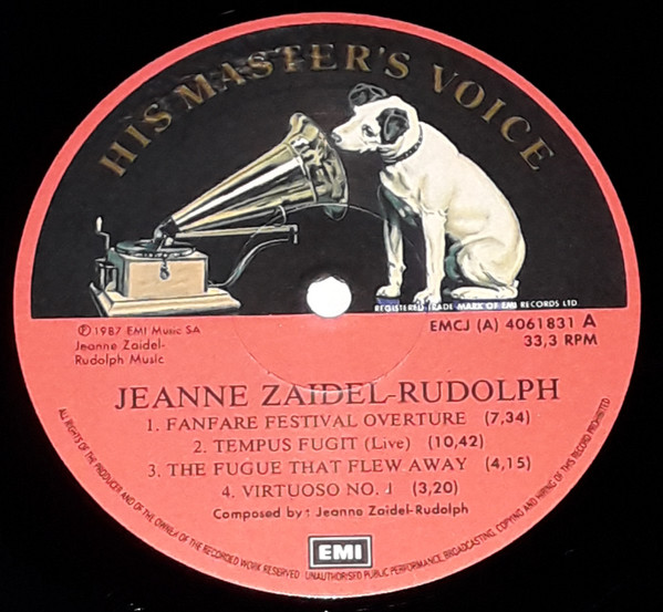 Jeanne Zaidel-Rudolph - Jeanne Zaidel-Rudolph | His Master's Voice (EMCJ (A) 4061831) - 3