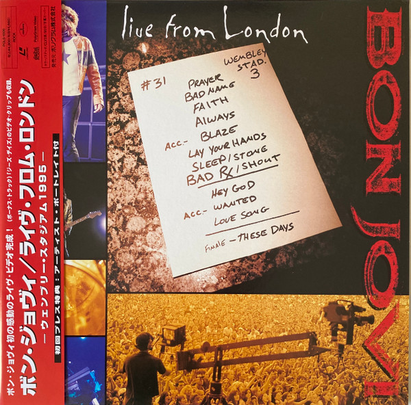 即日発送】 JOVI BON 希少レア♪ボン・ジョヴィ - LONDON FROM LIVE 