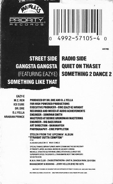 N.W.A - Gangsta Gangsta | Releases | Discogs