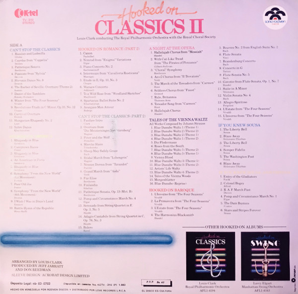 ladda ner album Louis Clark Conducting The Royal Philharmonic Orchestra With The Royal Chorale Society - Cant Stop The Classics Hooked On Classics II