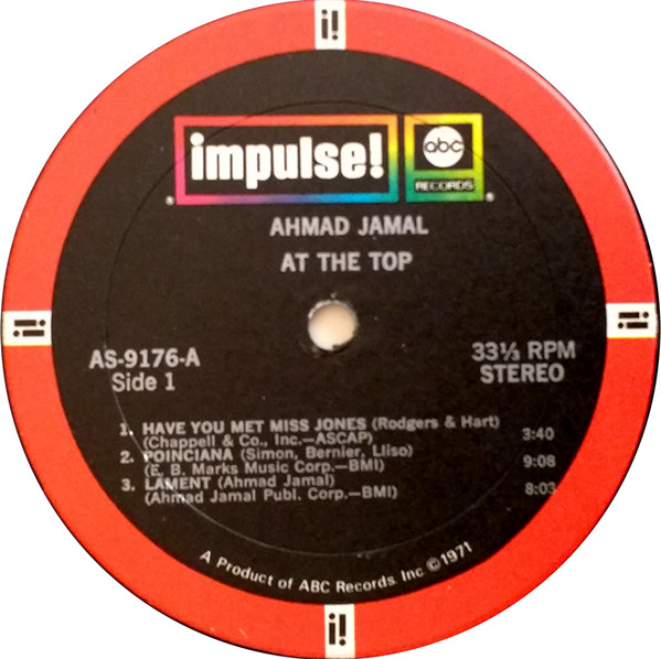 Ahmad Jamal At The Top Poinciana Revisited 1971 Gatefold Vinyl Discogs