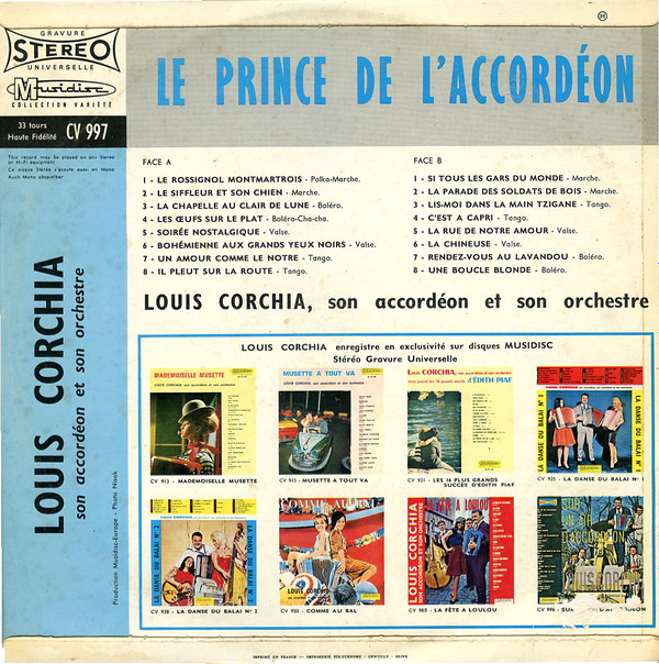 lataa albumi Louis Corchia Son Accordéon Et Son Orchestre - Le Prince De Laccordéon