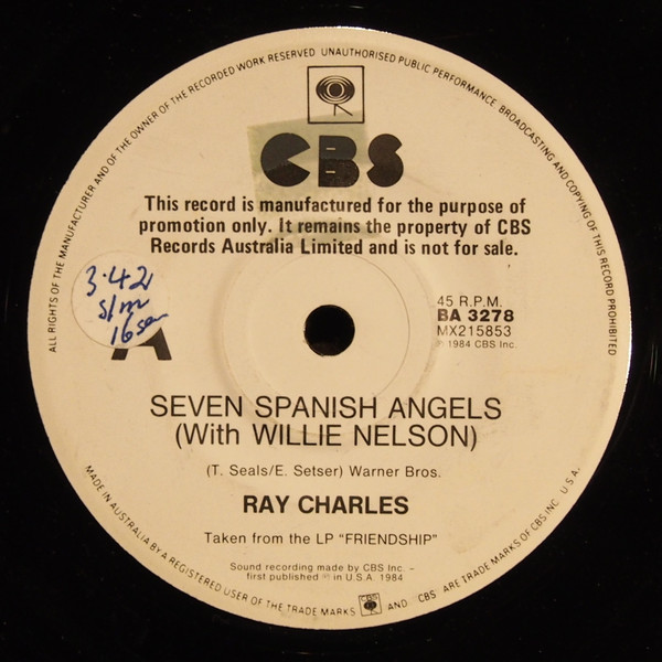 Ray Charles – Seven Spanish Angels (1984, Vinyl) - Discogs