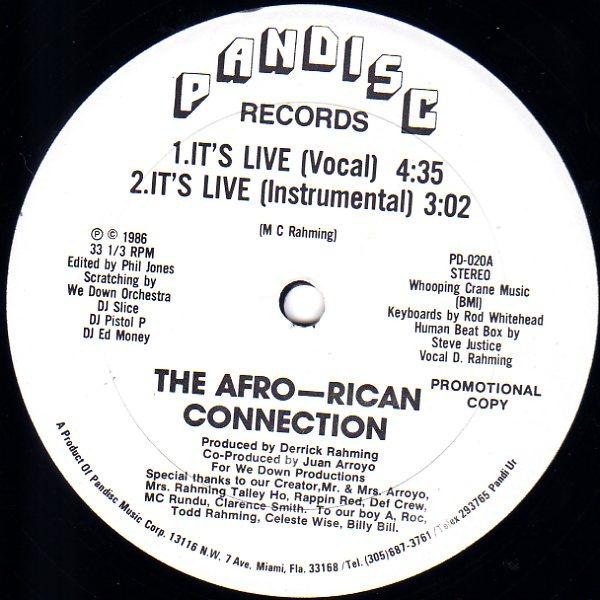 The Afro-Rican Connection – It's Live (1986, Vinyl) - Discogs