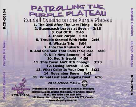 Album herunterladen Randall Cousins - Patrolling The Purple Plateau
