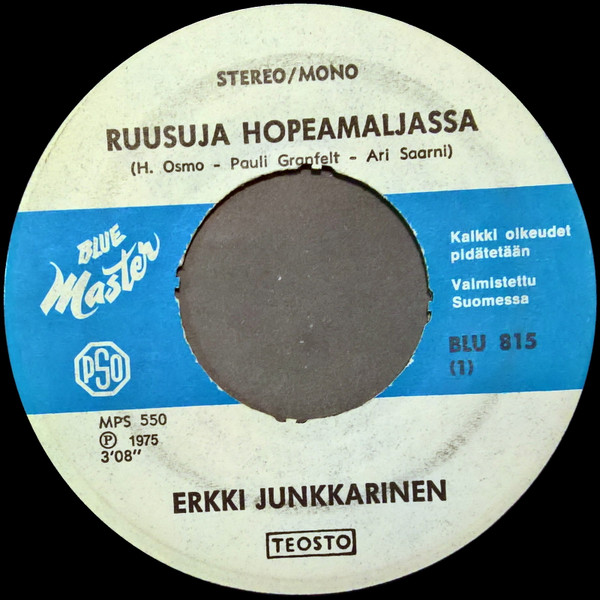 Erkki Junkkarinen – Ruusuja Hopeamaljassa / Hopeahääpäivänä (1975, Vinyl) -  Discogs