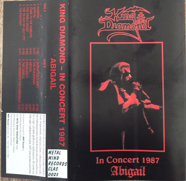 King Diamond - In Concert 1987 - Abigail | Releases | Discogs