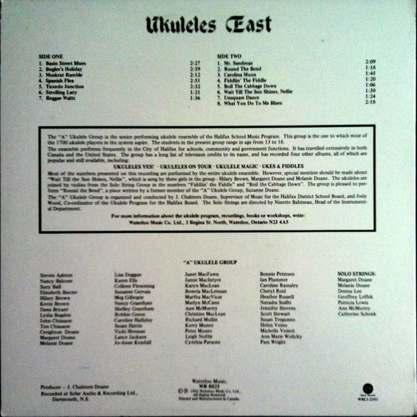 descargar álbum The A Ukuleles Of Halifax - Ukuleles East