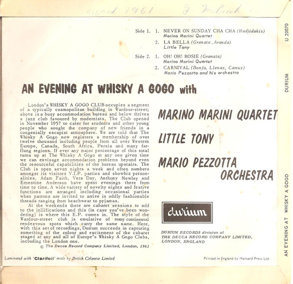 télécharger l'album Various - An Evening At Whisky A Gogo