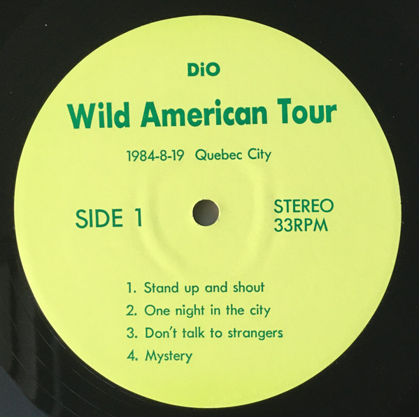 Dio – Wild American Tour (1985, Vinyl) - Discogs