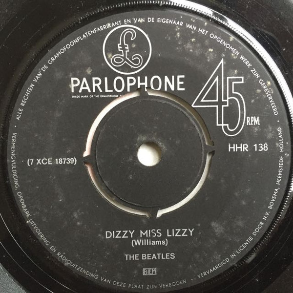 The Beatles – Dizzy Miss Lizzy / Yesterday (1965, Vinyl) - Discogs