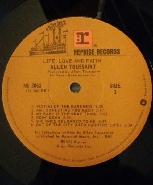 Allen Toussaint – Life, Love And Faith (Vinyl) - Discogs