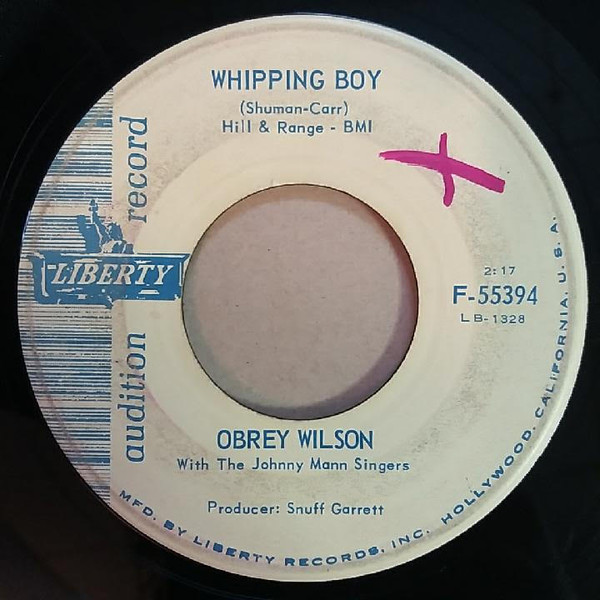 Obrey Wilson With The Johnny Mann Singers Whipping Boy Vinyl