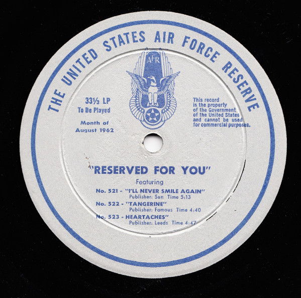 lataa albumi The United States Air Force Reserve Featuring The US Air Force Dance Band - Reserved For You No 518 523