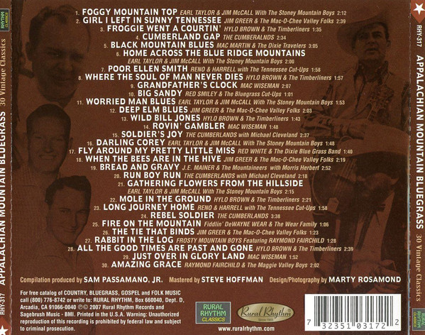 descargar álbum Various - Appalachian Mountain Bluegrass 30 Vintage Classics