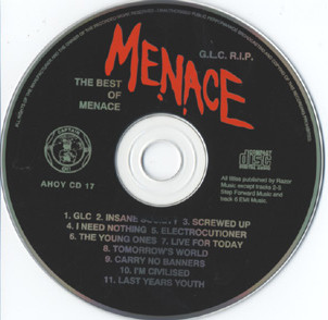 Menace – G.L.C. R.I.P. (The Best Of Menace) (1994, CD) - Discogs